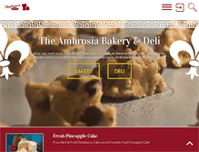 Tablet Screenshot of ambrosiabakery.com